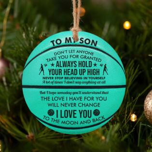 Basketball To My Son - Circle Ornament - Owl Ohh - Owl Ohh