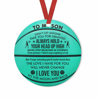 Basketball To My Son - Circle Ornament - Owl Ohh - Owl Ohh