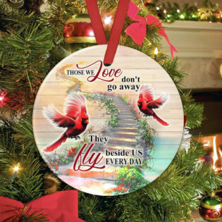 Cardinal Those We Love - Circle Ornament - Owl Ohh - Owl Ohh