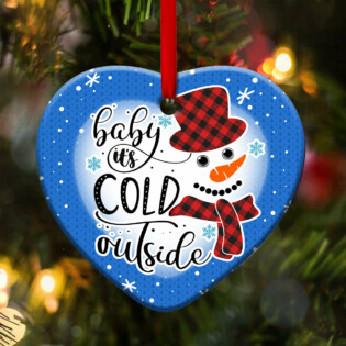 Baby Its Cold Outside - Heart Ornament - Owl Ohh - Owl Ohh