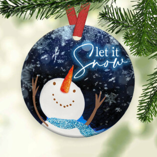 Snow Let It Snow - Circle Ornament - Owl Ohh - Owl Ohh