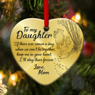 Family Love To My Daughter Love Mom - Heart Ornament - Owl Ohh - Owl Ohh