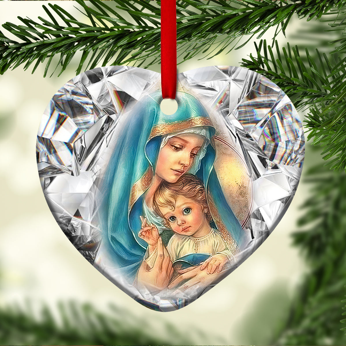 Maria Mother Faith So Warmth - Heart Ornament - Owl Ohh - Owl Ohh