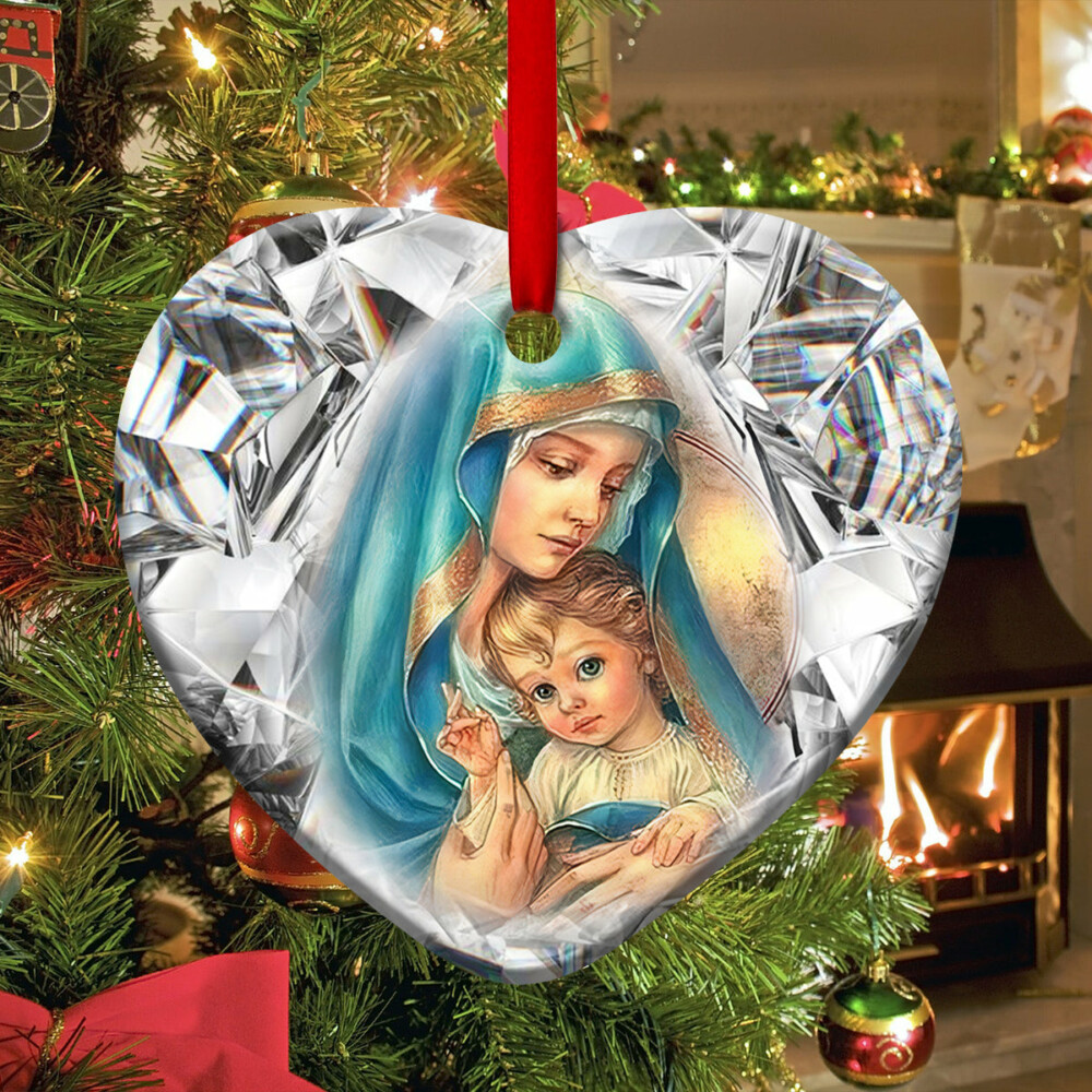 Maria Mother Faith So Warmth - Heart Ornament - Owl Ohh - Owl Ohh