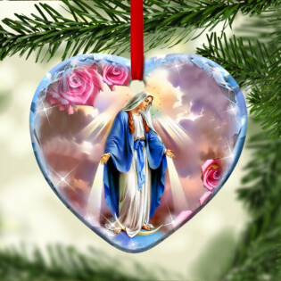 Maria Mother Faith Floral So Warmth - Heart Ornament - Owl Ohh - Owl Ohh
