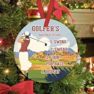 Golf Instructions Look For Ball - Circle Ornament - Owl Ohh - Owl Ohh