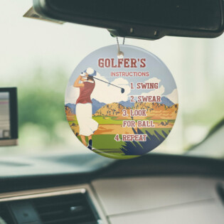 Golf Instructions Look For Ball - Circle Ornament - Owl Ohh - Owl Ohh