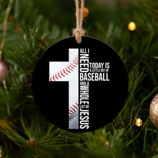 Baseball All I Need Faith - Circle Ornament - Owl Ohh - Owl Ohh