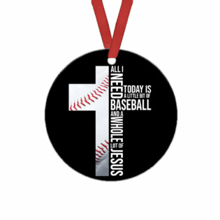 Baseball All I Need Faith - Circle Ornament - Owl Ohh - Owl Ohh