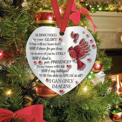 Bird Jewelry Cardinal Bird Faith Imagine - Heart Ornament - Owl Ohh - Owl Ohh