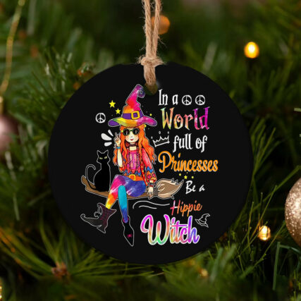 Hippie Witch Full Of Princess - Circle Ornament - Owl Ohh - Owl Ohh