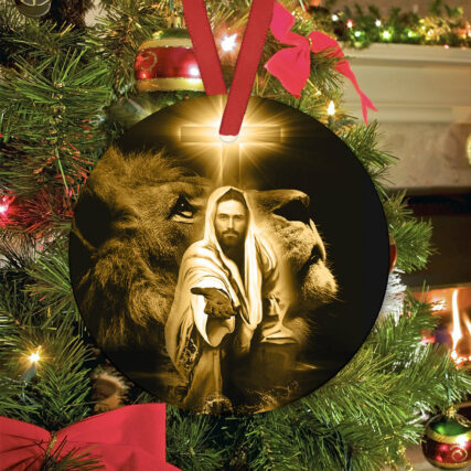 Jesus Faith Hope Love - Circle Ornament - Owl Ohh - Owl Ohh