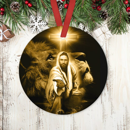 Jesus Faith Hope Love - Circle Ornament - Owl Ohh - Owl Ohh