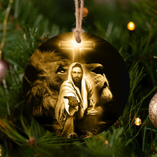 Jesus Faith Hope Love - Circle Ornament - Owl Ohh - Owl Ohh
