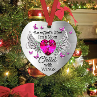 Family Mom To A Child With Wings Jewelry Style - Heart Ornament - Owl Ohh - Owl Ohh