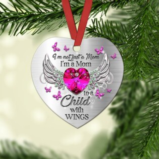 Family Mom To A Child With Wings Jewelry Style - Heart Ornament - Owl Ohh - Owl Ohh