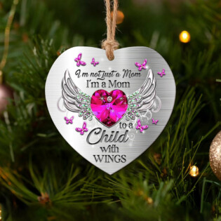 Family Mom To A Child With Wings Jewelry Style - Heart Ornament - Owl Ohh - Owl Ohh