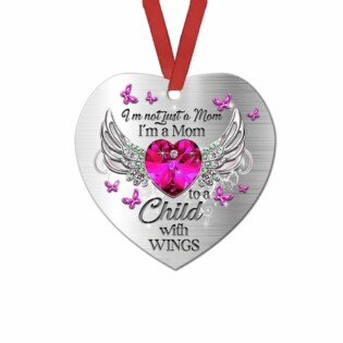 Family Mom To A Child With Wings Jewelry Style - Heart Ornament - Owl Ohh - Owl Ohh