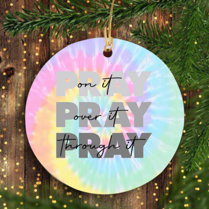 God Faith Prayer Style - Circle Ornament - Owl Ohh - Owl Ohh