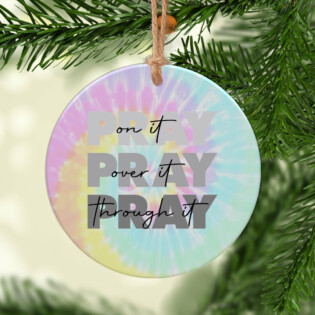 God Faith Prayer Style - Circle Ornament - Owl Ohh - Owl Ohh