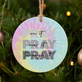 God Faith Prayer Style - Circle Ornament - Owl Ohh - Owl Ohh