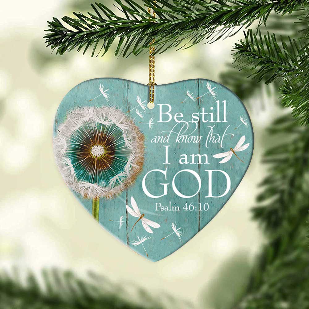 God Faith Stay Still - Heart Ornament - Owl Ohh - Owl Ohh