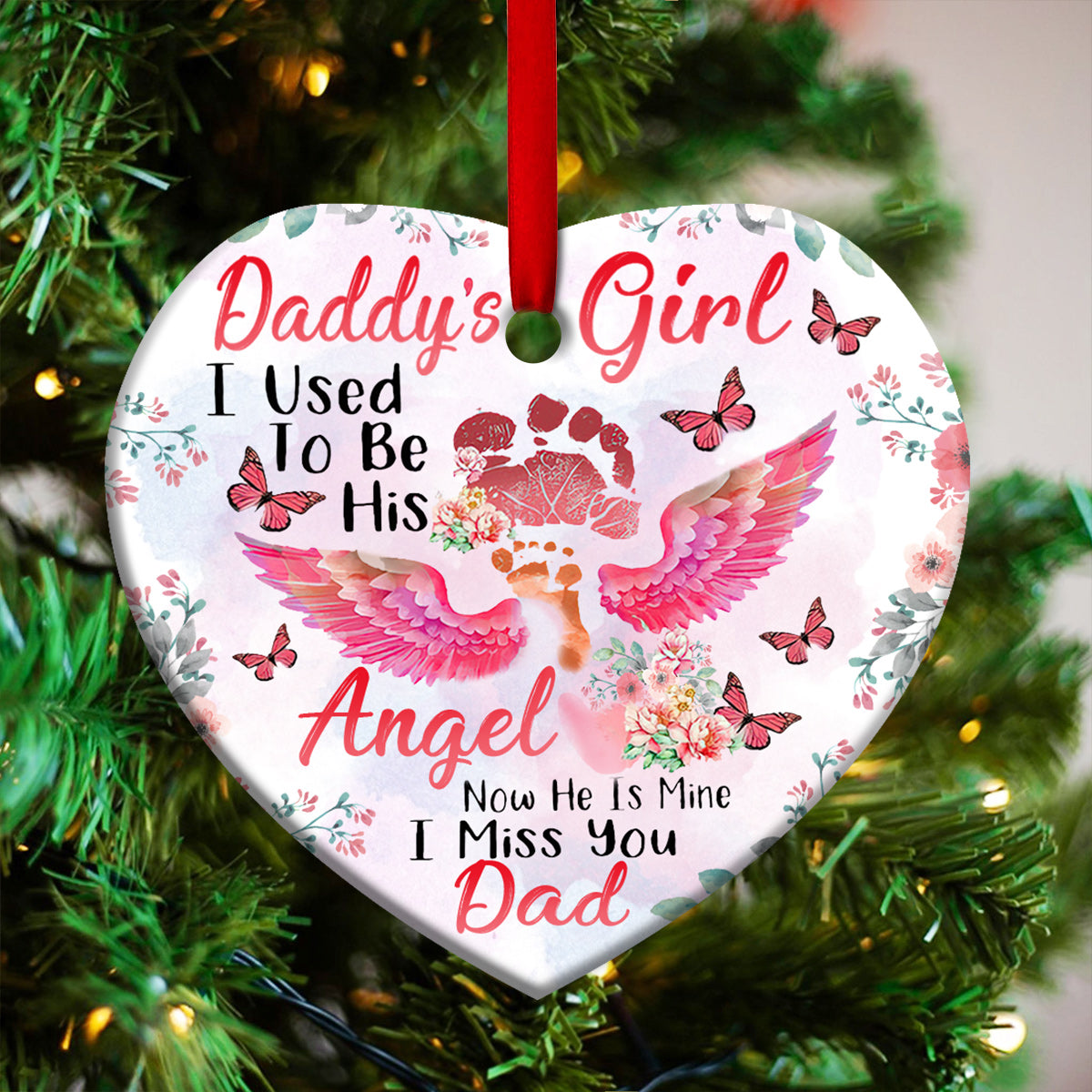 Family Style Daddy Girl - Heart Ornament - Owl Ohh - Owl Ohh
