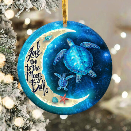 Turtle I Love You To The Moon - Circle Ornament - Owl Ohh - Owl Ohh