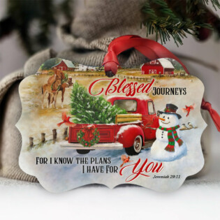 Red Truck For I Know The Plans I Have For You - Horizontal Ornament - Owl Ohh - Owl Ohh