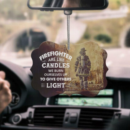 Firefighter Is Like Candles - Horizontal Ornament - Owl Ohh - Owl Ohh
