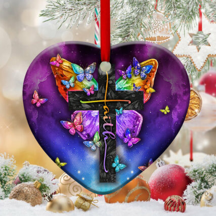 Butterfly Faith Butterfly In Lovely Life - Heart Ornament - Owl Ohh - Owl Ohh