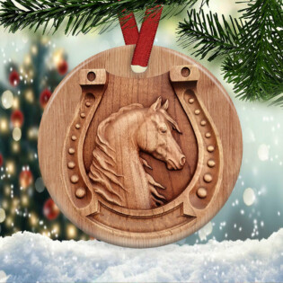 Horse Love Vintage Style - Circle Ornament - Owl Ohh - Owl Ohh
