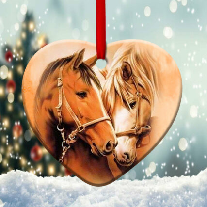 Horse So Basic So Cool - Heart Ornament - Owl Ohh - Owl Ohh