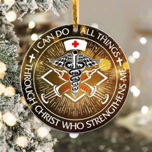 Nurse I Can Do All Things - Circle Ornament - Owl Ohh - Owl Ohh