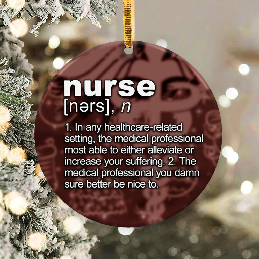 Nurse Definition Funny Lover - Circle Ornament - Owl Ohh - Owl Ohh