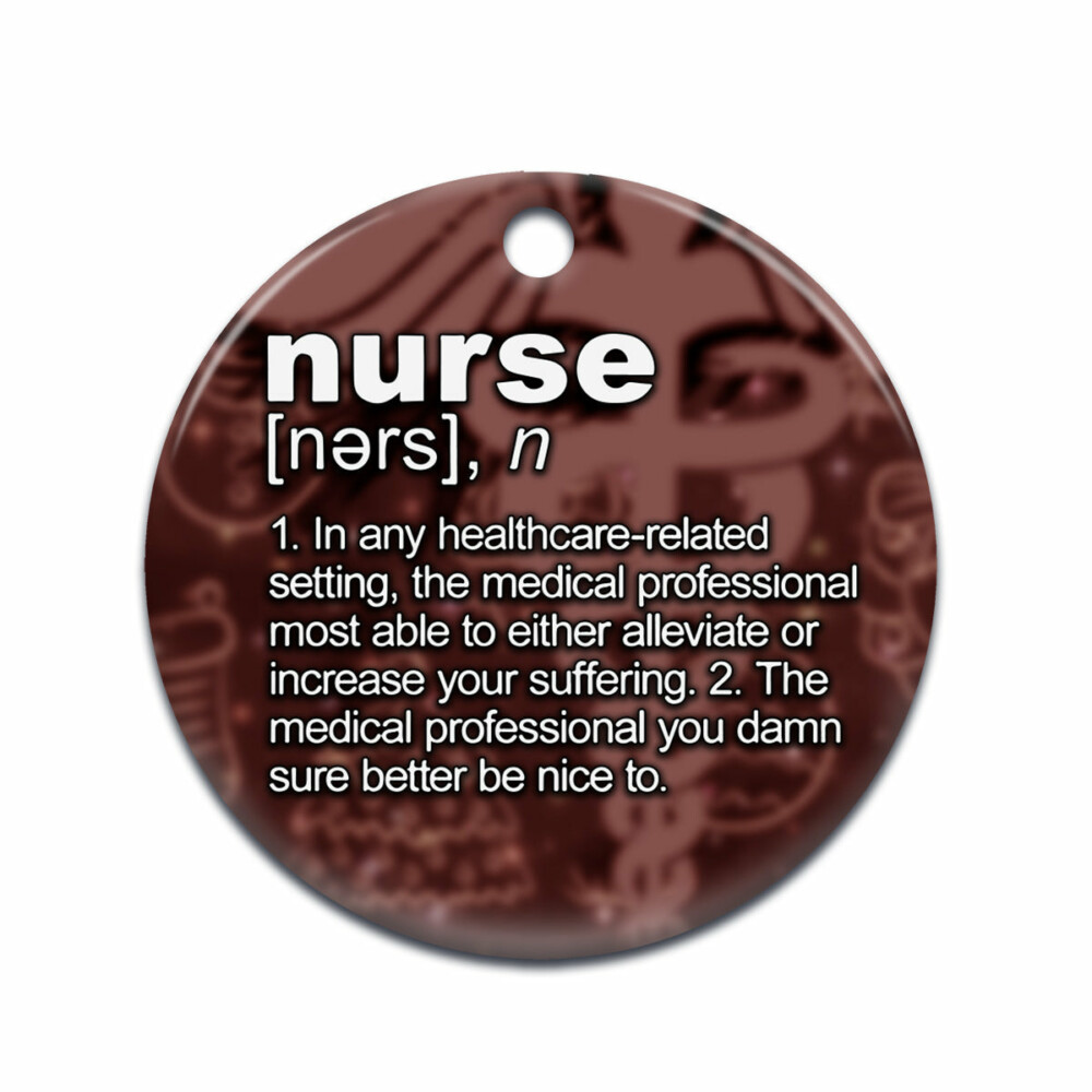 Nurse Definition Funny Lover - Circle Ornament - Owl Ohh - Owl Ohh