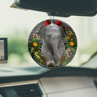 Elephant Christmas Wreath So Lovely - Circle Ornament - Owl Ohh - Owl Ohh