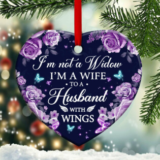 Butterfly Lover I'm Not A Window I'm A Wife To A Husband With Wings - Heart Ornament - Owl Ohh - Owl Ohh