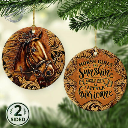 Horse Smile With His Life - Circle Ornament - Owl Ohh - Owl Ohh