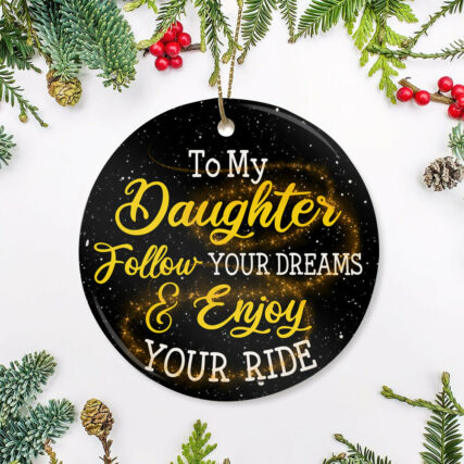 Sunflower Daughter Follow Your Dream - Circle Ornament - Owl Ohh - Owl Ohh