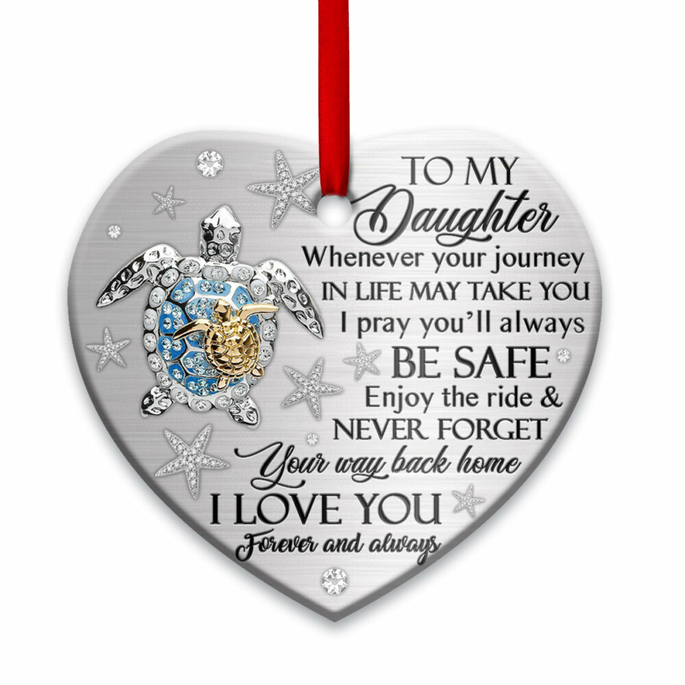Turtle To My Daughter - Heart Ornament - Owl Ohh - Owl Ohh