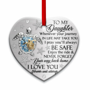 Turtle To My Daughter - Heart Ornament - Owl Ohh - Owl Ohh