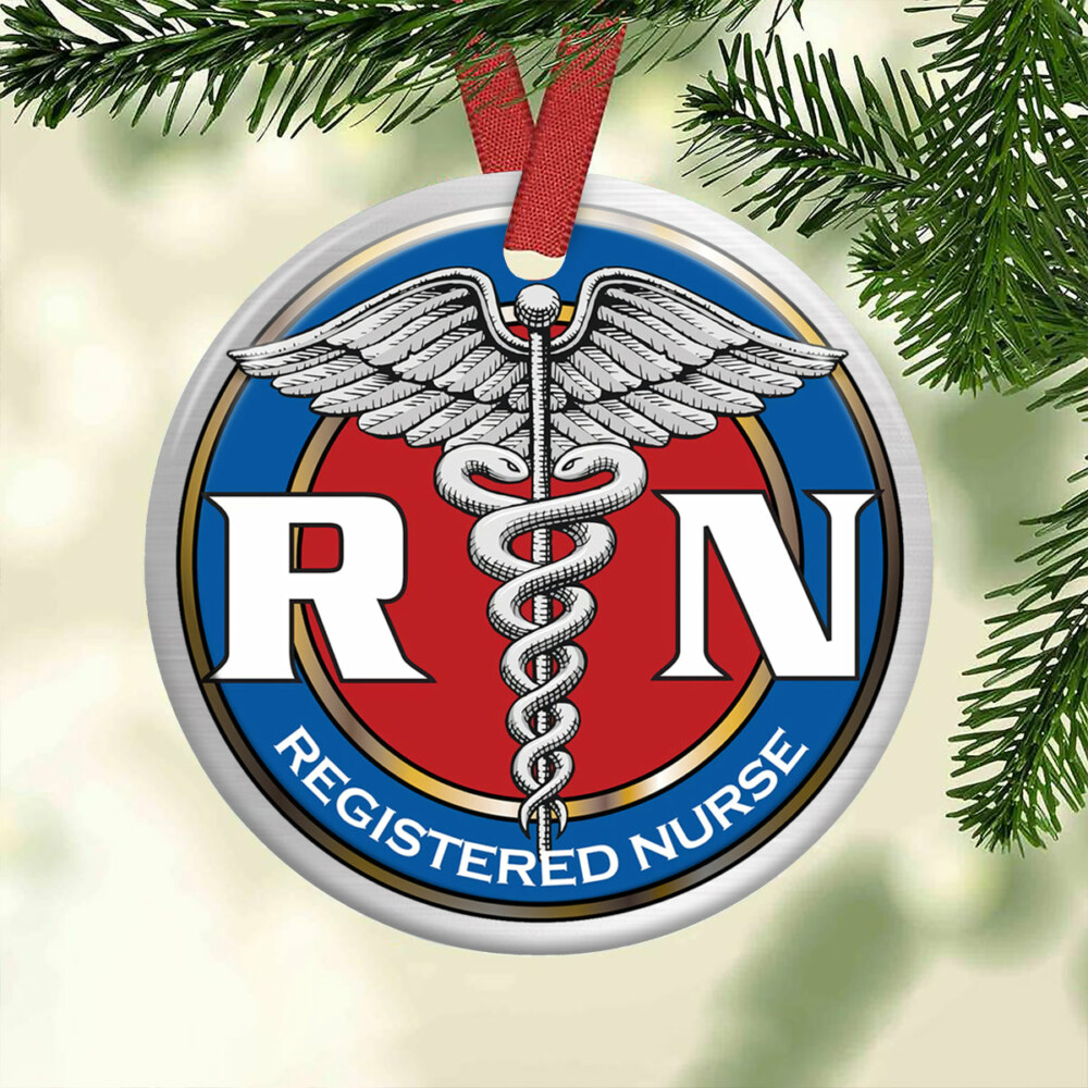 Nurse Registered Nurse Logo - Circle Ornament - Owl Ohh - Owl Ohh