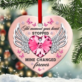 Memorial Butterfly My Heart Changed Forever - Heart Ornament - Owl Ohh - Owl Ohh
