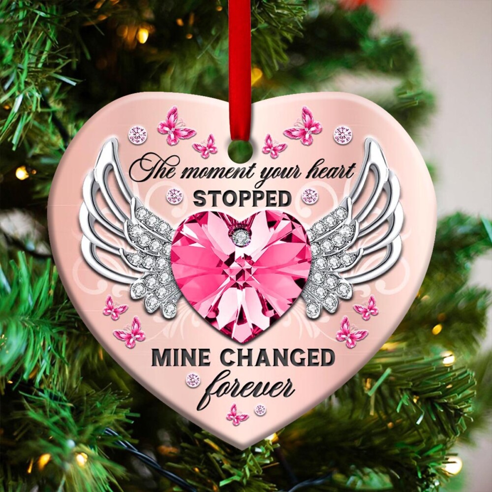 Butterfly My Heart Changed Forever - Heart Ornament - Owl Ohh - Owl Ohh