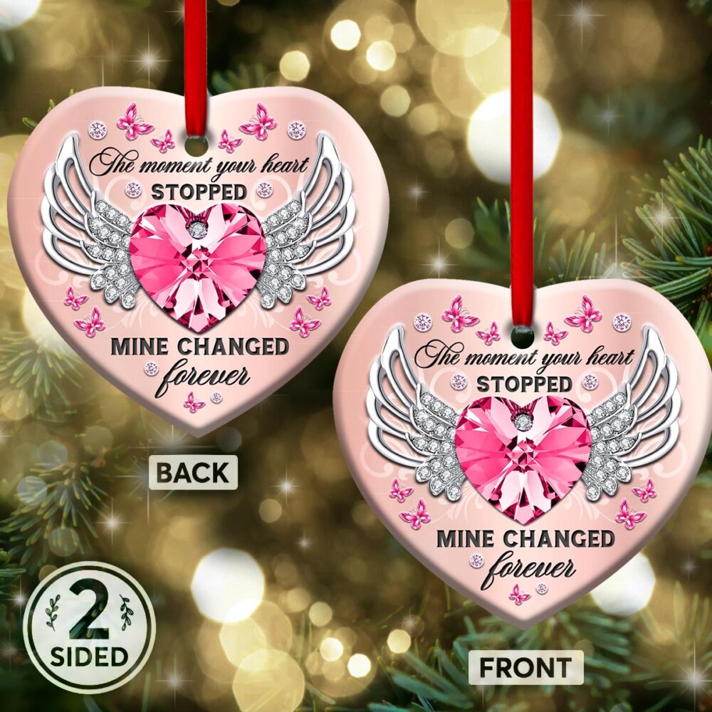 Butterfly My Heart Changed Forever - Heart Ornament - Owl Ohh - Owl Ohh