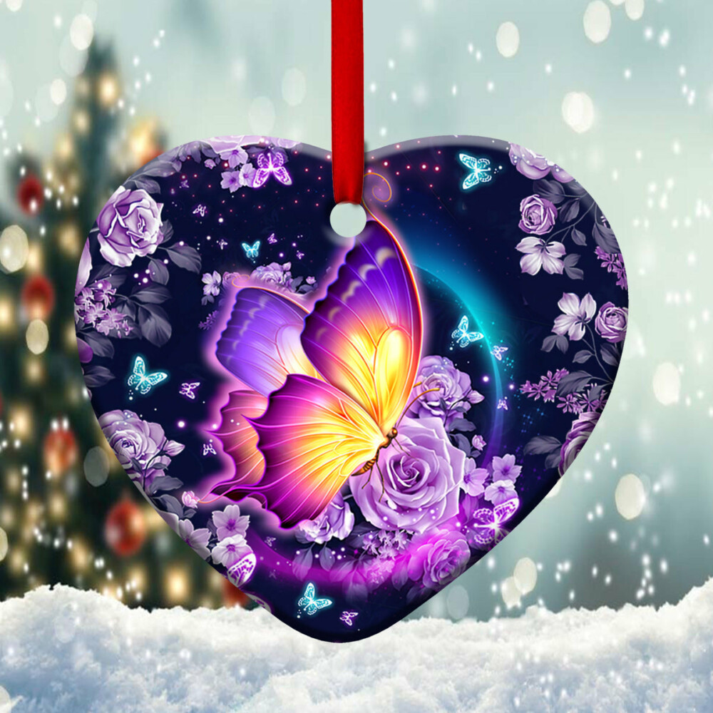 Butterfly Those We Love Don't Go Away - Heart Ornament - Owl Ohh - Owl Ohh