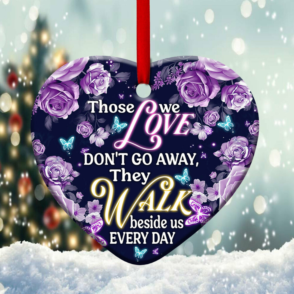 Butterfly Those We Love Don't Go Away - Heart Ornament - Owl Ohh - Owl Ohh