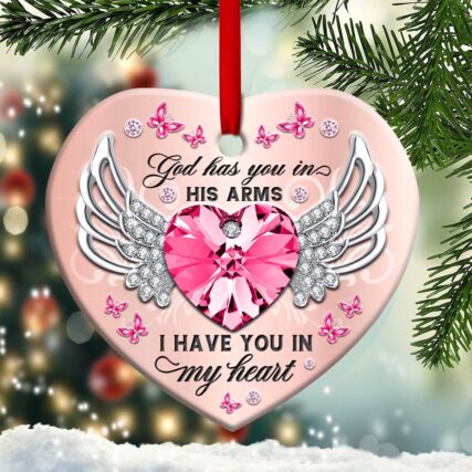 Butterfly Memorial God Has You In His Arms - Heart Ornament - Owl Ohh - Owl Ohh