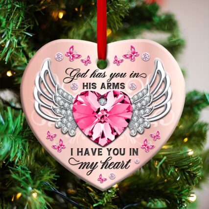 Butterfly Memorial God Has You In His Arms - Heart Ornament - Owl Ohh - Owl Ohh